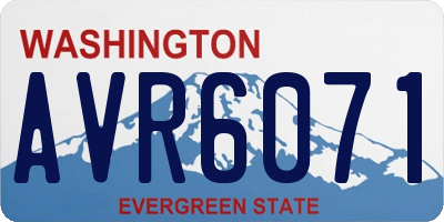 WA license plate AVR6071