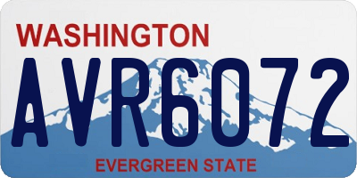 WA license plate AVR6072
