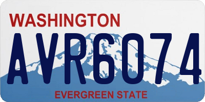 WA license plate AVR6074