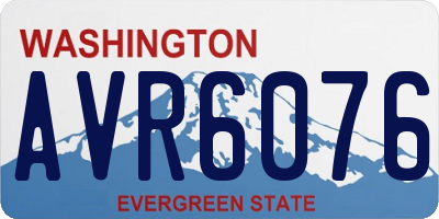 WA license plate AVR6076