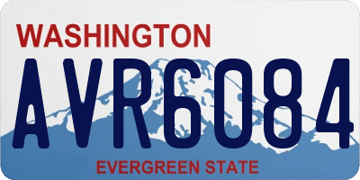 WA license plate AVR6084