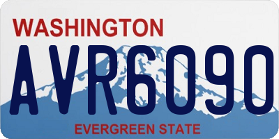 WA license plate AVR6090