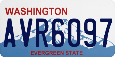 WA license plate AVR6097