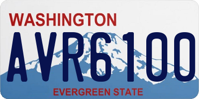 WA license plate AVR6100
