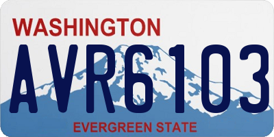 WA license plate AVR6103