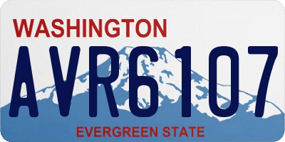 WA license plate AVR6107