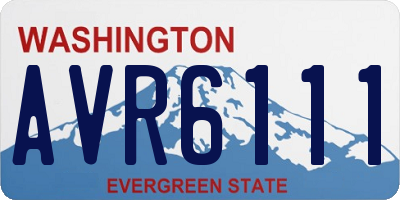 WA license plate AVR6111
