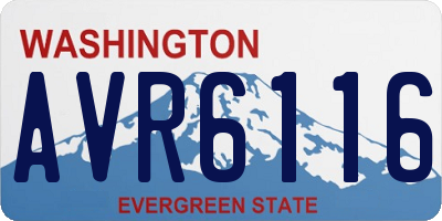 WA license plate AVR6116