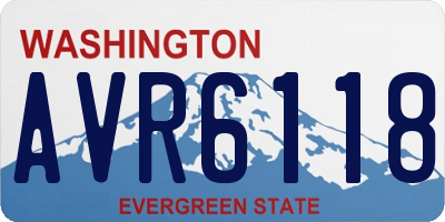 WA license plate AVR6118