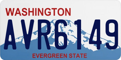 WA license plate AVR6149