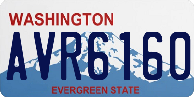 WA license plate AVR6160