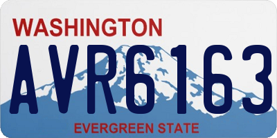 WA license plate AVR6163