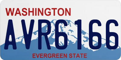 WA license plate AVR6166