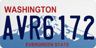WA license plate AVR6172