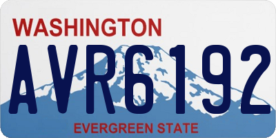 WA license plate AVR6192