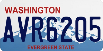 WA license plate AVR6205