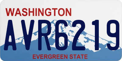 WA license plate AVR6219