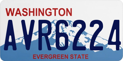 WA license plate AVR6224