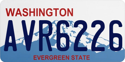 WA license plate AVR6226