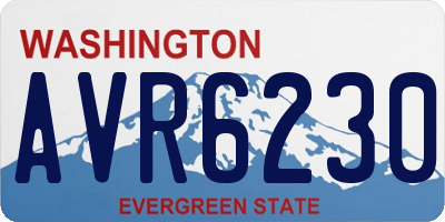 WA license plate AVR6230