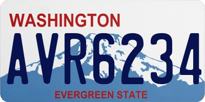 WA license plate AVR6234