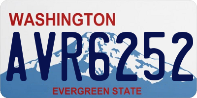 WA license plate AVR6252