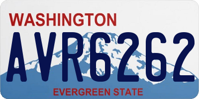 WA license plate AVR6262