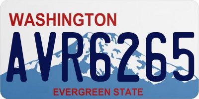 WA license plate AVR6265