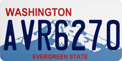 WA license plate AVR6270
