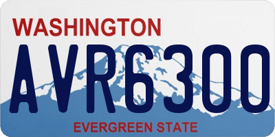 WA license plate AVR6300