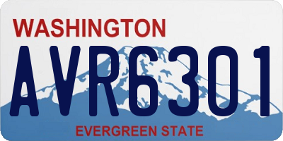 WA license plate AVR6301
