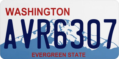 WA license plate AVR6307