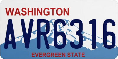 WA license plate AVR6316