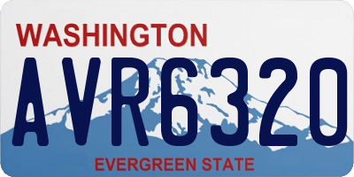 WA license plate AVR6320
