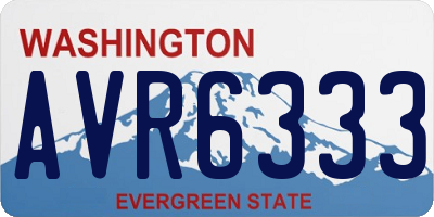 WA license plate AVR6333