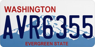 WA license plate AVR6355