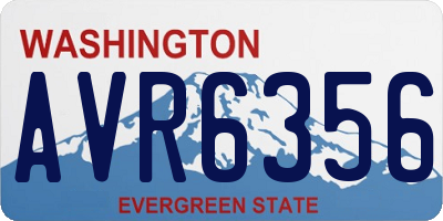 WA license plate AVR6356