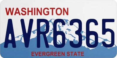 WA license plate AVR6365