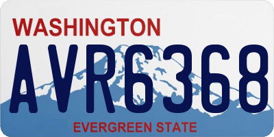 WA license plate AVR6368