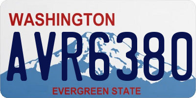 WA license plate AVR6380