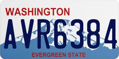 WA license plate AVR6384