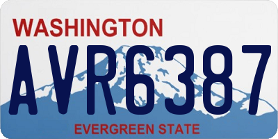 WA license plate AVR6387