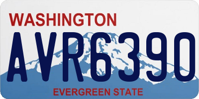 WA license plate AVR6390
