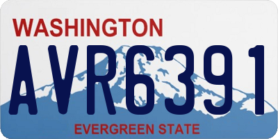 WA license plate AVR6391
