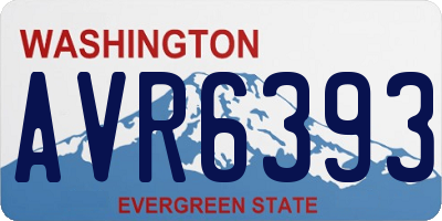 WA license plate AVR6393