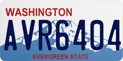 WA license plate AVR6404