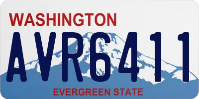 WA license plate AVR6411