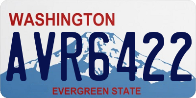 WA license plate AVR6422