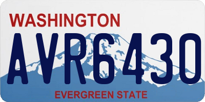 WA license plate AVR6430