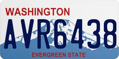 WA license plate AVR6438